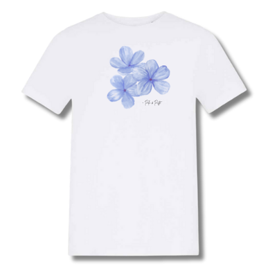 Teen Blue Flower Baby Tee