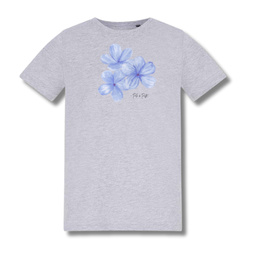 Teen Blue Flower Baby Tee
