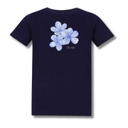 Teen Blue Flower Baby Tee