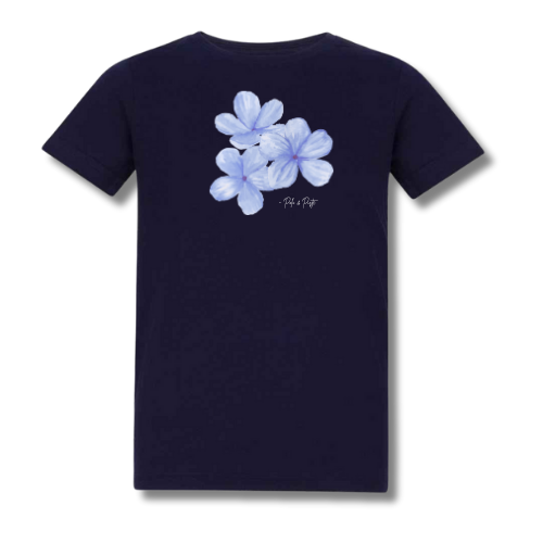 Teen Blue Flower Baby Tee