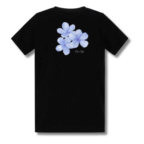 Teen Blue Flower Baby Tee