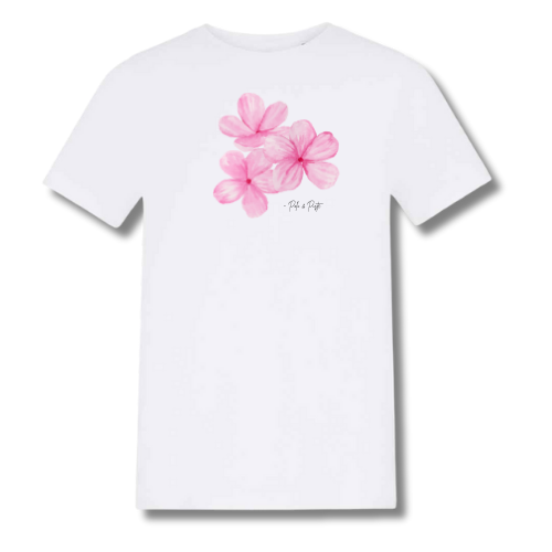 Teen Pink Flower Baby Tee