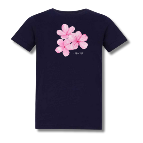 Teen Pink Flower Baby Tee