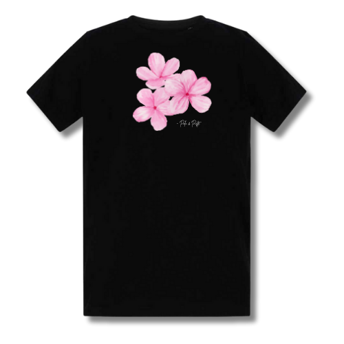Teen Pink Flower Baby Tee