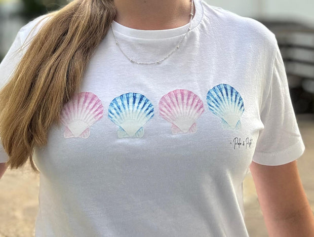 Teen Shells on a Beach Baby Tee